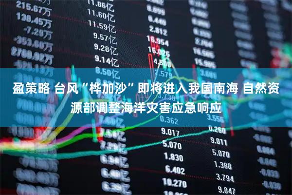 盈策略 台风“桦加沙”即将进入我国南海 自然资源部调整海洋灾害应急响应