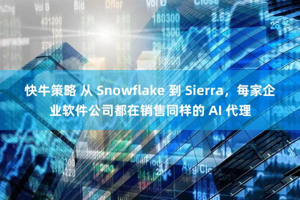 快牛策略 从 Snowflake 到 Sierra，每家企业软件公司都在销售同样的 AI 代理